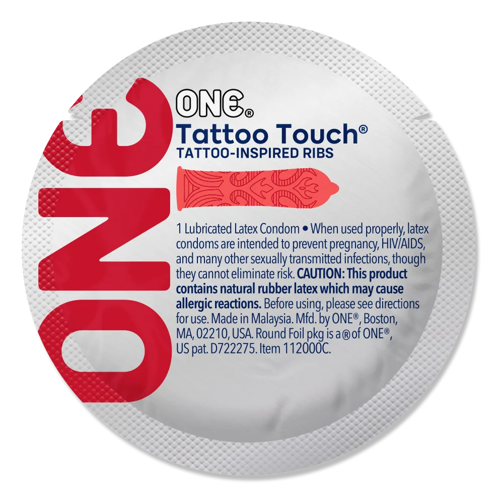 One Condoms Tattoo Touch Back Foil (red)